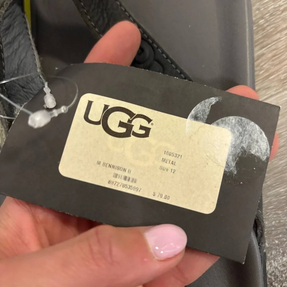UGG | Bennison II Flip Flops New Metal Grey Size 12